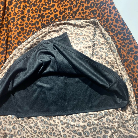 Kiyonna Brown & Black Cheetah Print Midi Dress With Ruching On The Sleeve 14-16 - Picture 8 of 13